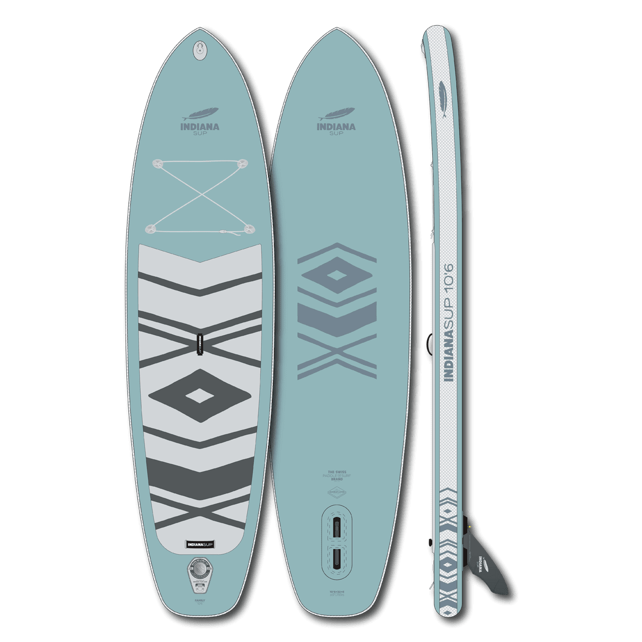 INDIANA 10'6 Family Pack misty blue