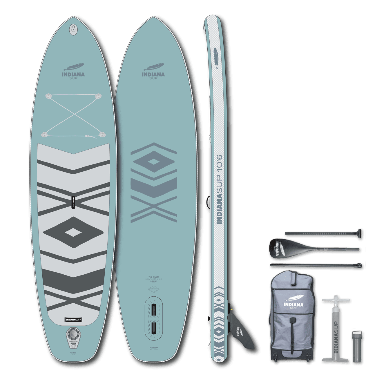 INDIANA 10'6 Family Pack misty blue